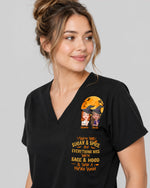 Personalized Name And Specialty We're Not Sugar & Spice And Everything Nice Halloween Gift For Nurse Bestie Colleague Top - Scrubloop