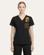 Personalized Name And Specialty We're Not Sugar & Spice And Everything Nice Halloween Gift For Nurse Bestie Colleague Top - Scrubloop