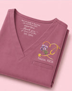 Personalized Name, Birth Month Flower And Specialty You Make Things Better Stethoscope Heart Gift For Nurse Colleague Top - Scrubloop