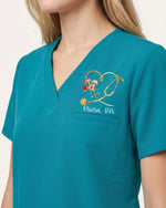 Personalized Name, Birth Month Flower And Specialty You Make Things Better Stethoscope Heart Gift For Nurse Colleague Top - Scrubloop