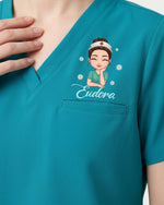 Personalized Name, Character And Birth Month Flower Thank You For Being A Part Of My Journey Hidden Message Gift For Nurse Coworker Top - Scrubloop