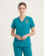 Personalized Name, Character And Birth Month Flower Thank You For Being A Part Of My Journey Hidden Message Gift For Nurse Coworker Top - Scrubloop