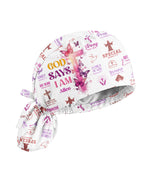 Personalized Name God Says I Am Bible Cross Butterfly Christian Nurse Cap - Scrubloop