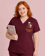 Personalized Name Hocus Pocus I Need Coffee To Focus Funny Halloween Gift For Nurse Top - Scrubloop