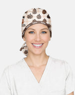 Personalized Name I Love Fall Prevention Autumn Leopard Pumpkin Pattern Funny Gift For Nurse Cap - Scrubloop