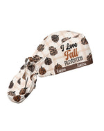 Personalized Name I Love Fall Prevention Autumn Leopard Pumpkin Pattern Funny Gift For Nurse Cap - Scrubloop