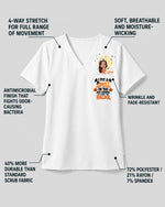 Personalized Name I Put A Spell On You Funny Halloween Gift For Nurse Top - Scrubloop