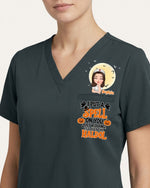 Personalized Name I Put A Spell On You Funny Halloween Gift For Nurse Top - Scrubloop