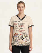 Personalized Name I The Lord Will Make It Happen Christian Gift For Nurse Top - Scrubloop