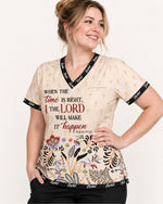 Personalized Name I The Lord Will Make It Happen Christian Gift For Nurse Top - Scrubloop