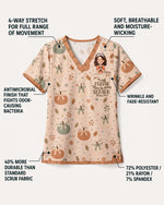 Personalized Name I Will Praise Him In Every Season Autumn Vibe Christian Gift For Nurse Top - Scrubloop