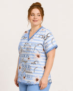 Personalized Name If Creation Sings Your Praises, So Will I Christian Gift For Nurse Top - Scrubloop