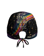 Personalized Name If The Stars Are Made To Worship, So Will I Christian Nurse Cap - Scrubloop