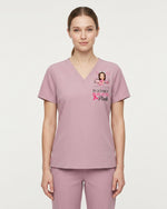 Personalized Name In October We Wear Pink Breast Cancer Awareness Gift For Nurse Top - Scrubloop