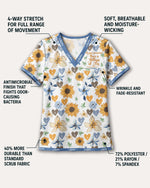Personalized Name In Your Presence There Is Fullness Of Joy Christian Gift For Nurse Top - Scrubloop