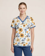 Personalized Name In Your Presence There Is Fullness Of Joy Christian Gift For Nurse Top - Scrubloop