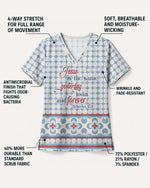 Personalized Name Jesus Is The Same Yesterday Today And Forever Christian Gift For Nurse Top - Scrubloop