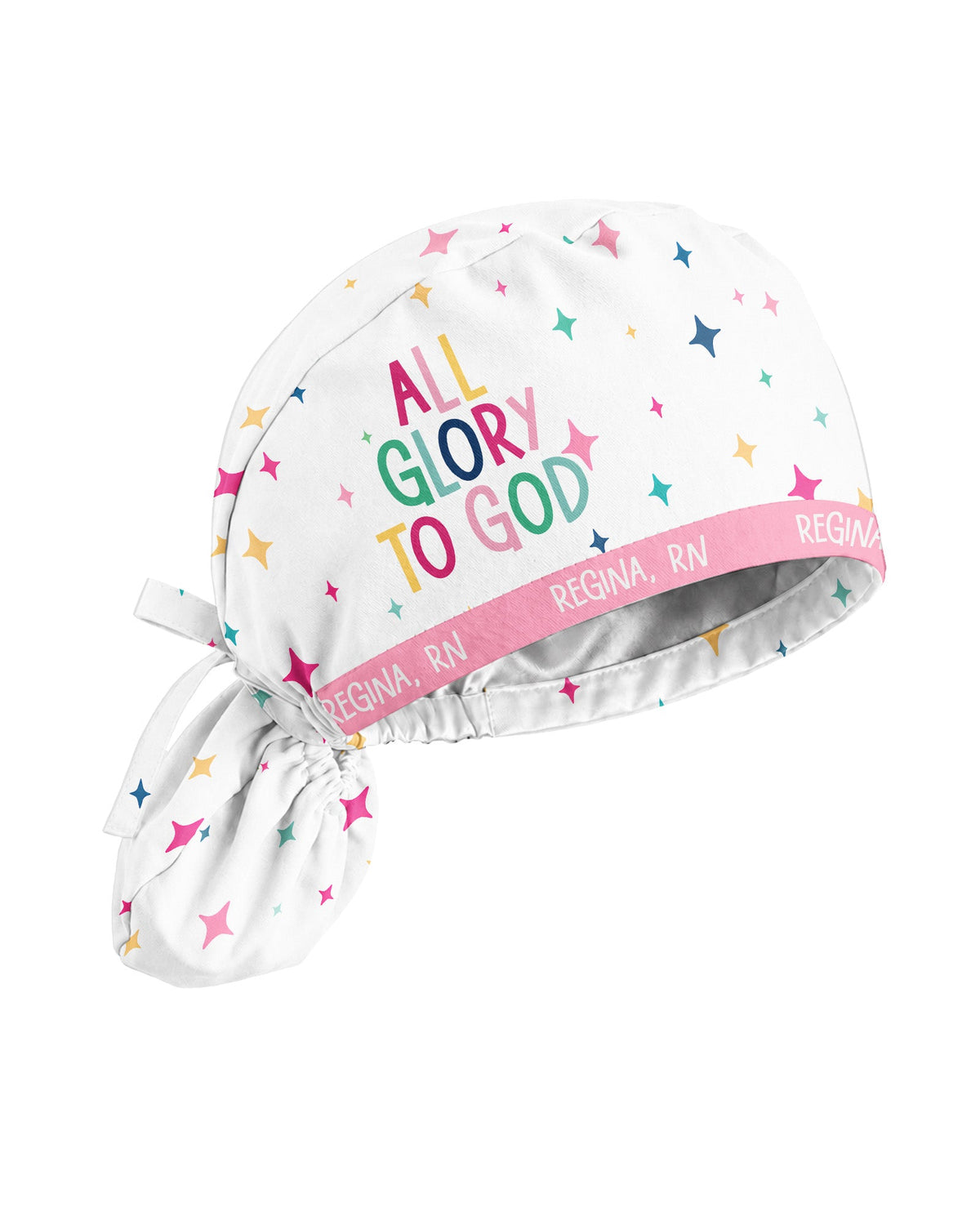 Personalized Name & Job Title All Glory To God Christian Gift For Nurse Cap - Scrubloop