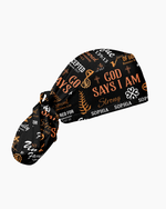 Personalized Name & Job Title Nurse God Says I Am Premium Satin-Lined Scrub Cap - Scrubloop