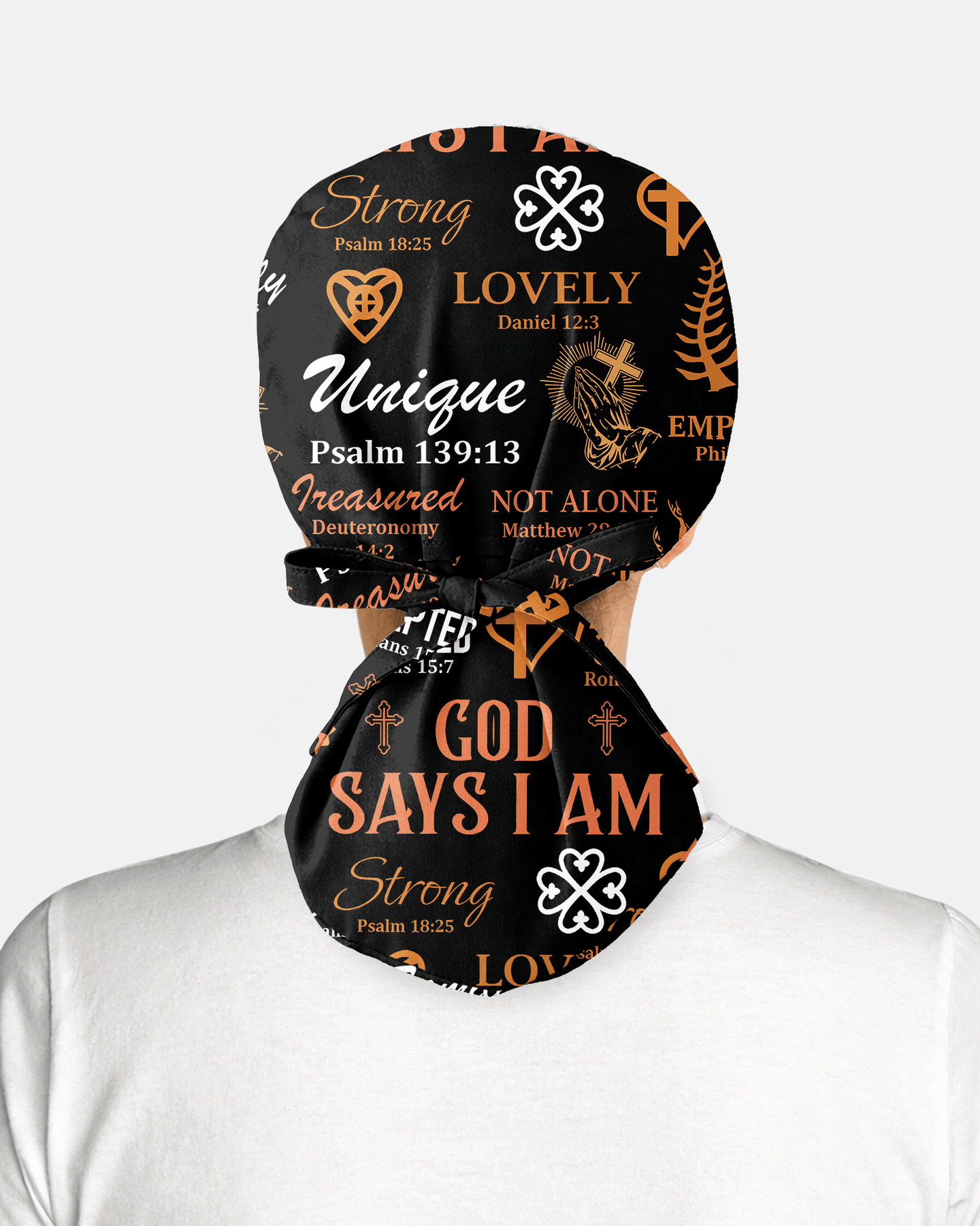Personalized Name & Job Title Nurse God Says I Am Premium Satin-Lined Scrub Cap - Scrubloop