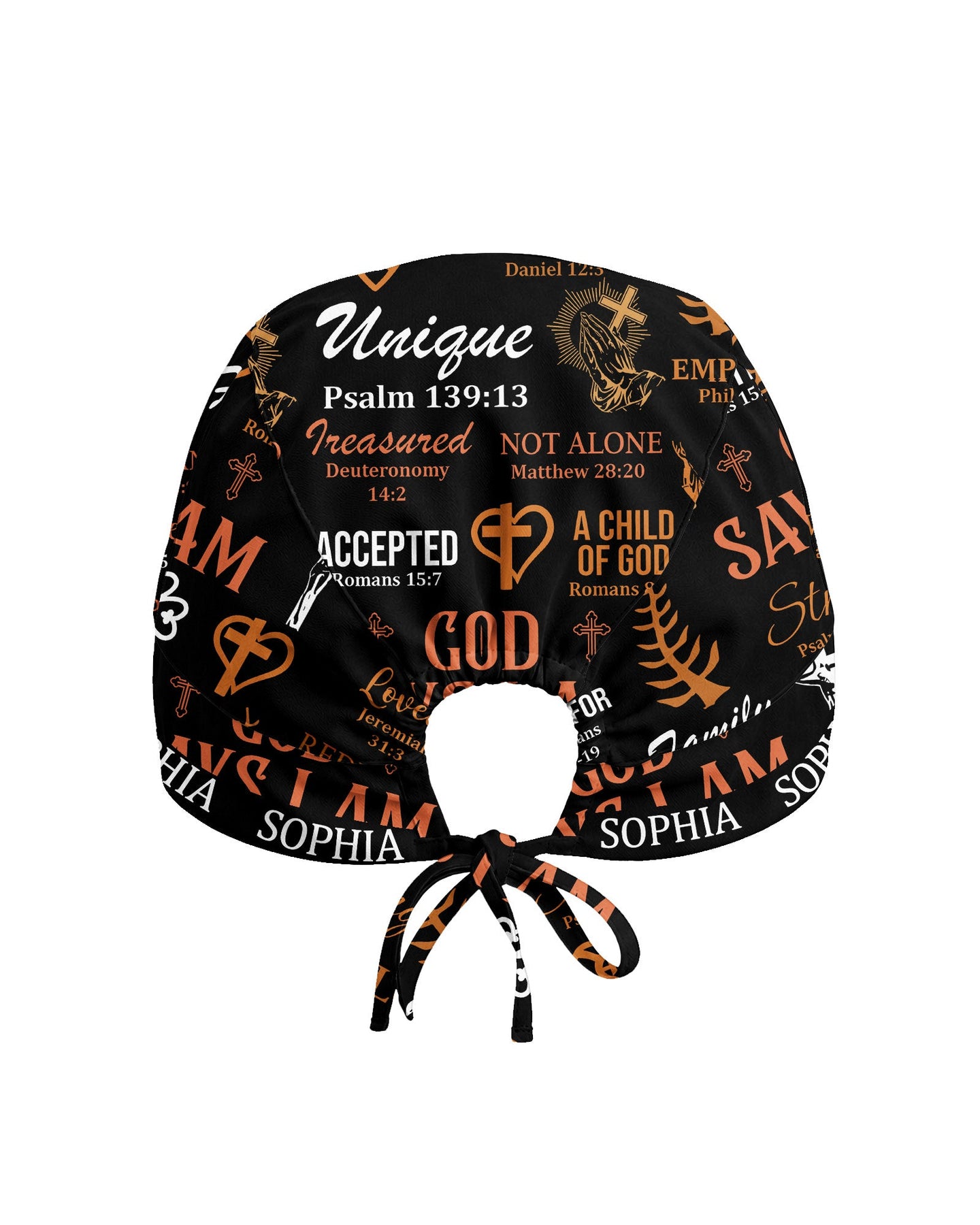 Personalized Name & Job Title Nurse God Says I Am Premium Satin-Lined Scrub Cap - Scrubloop