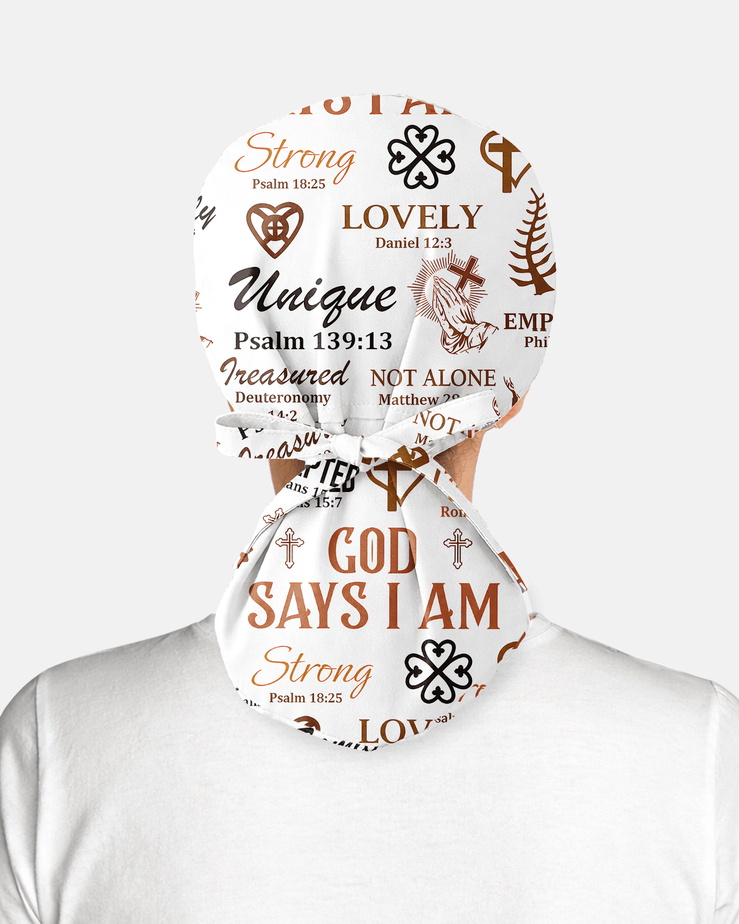 Personalized Name & Job Title Nurse God Says I Am Premium Satin-Lined Scrub Cap - Scrubloop