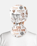 Personalized Name & Job Title Nurse God Says I Am Premium Satin-Lined Scrub Cap - Scrubloop