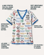 Personalized Name & Job Title Nurse God Says I Am With Christian Things Top - Scrubloop