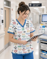 Personalized Name & Job Title Nurse God Says I Am With Christian Things Top - Scrubloop