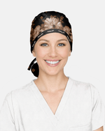 Personalized Name & Job Title Nurse God Working It Out For Me Premium Satin-Lined Scrub Cap - Scrubloop