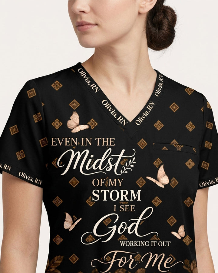 Personalized Name & Job Title Nurse God Working It Out For Me Top