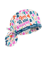 Personalized Name Joy To The World Christmas Tree Pattern Gift For Nurse Cap - Scrubloop