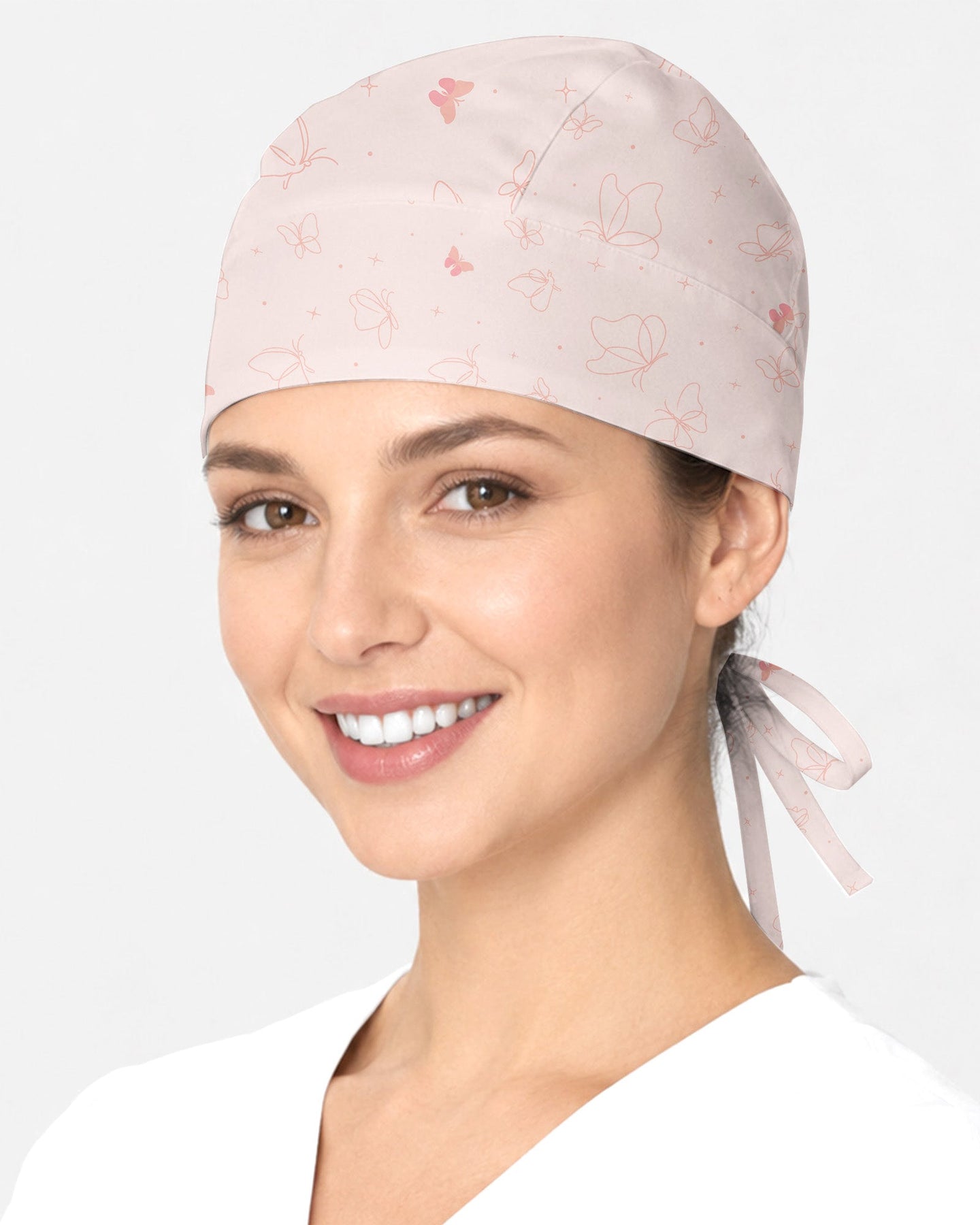Personalized Name Live By Faith Grow In Grace Walk In Love Flower Cross Christian Nurse Cap - Scrubloop
