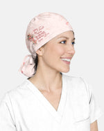 Personalized Name Live By Faith Grow In Grace Walk In Love Flower Cross Christian Nurse Cap - Scrubloop