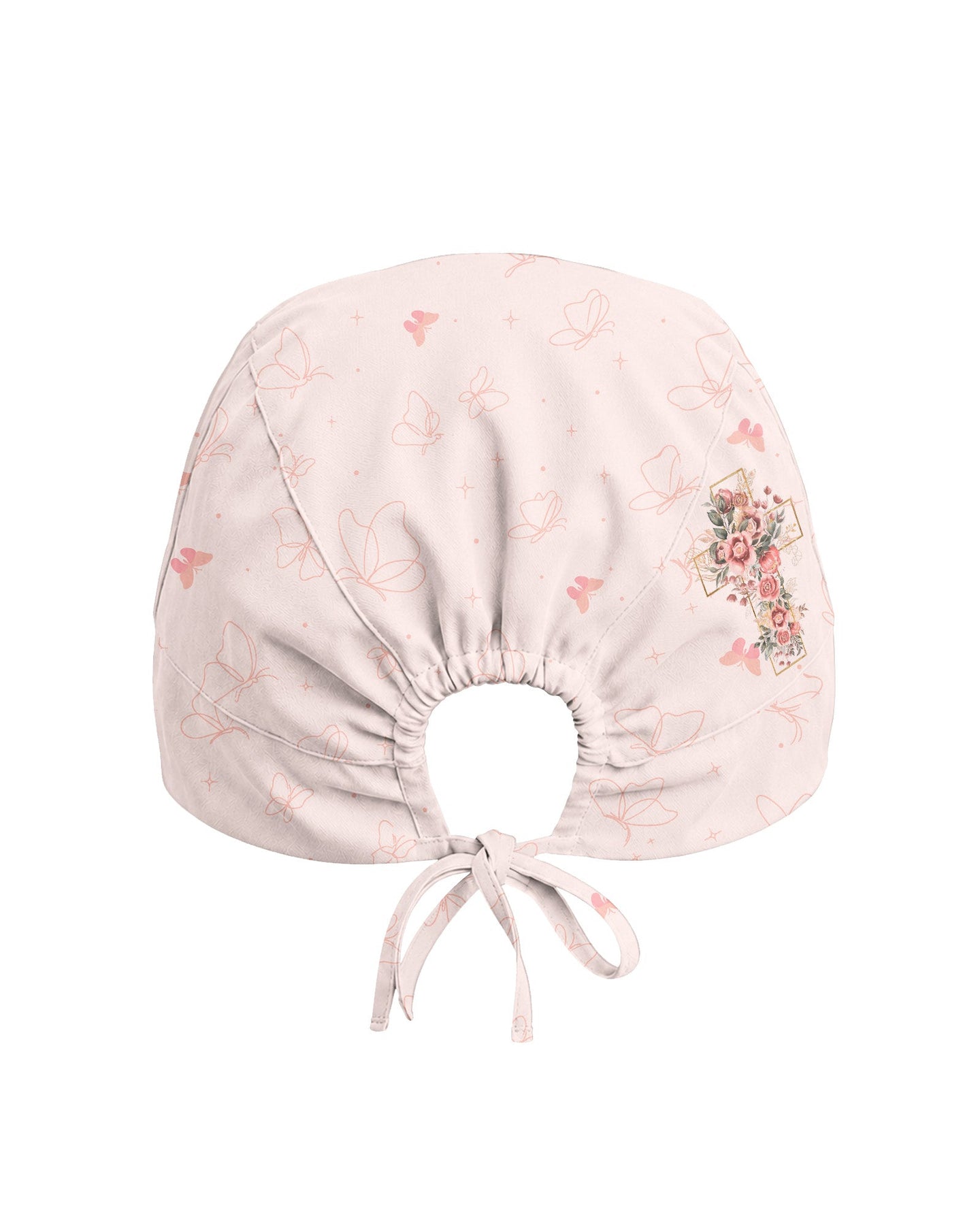 Personalized Name Live By Faith Grow In Grace Walk In Love Flower Cross Christian Nurse Cap - Scrubloop