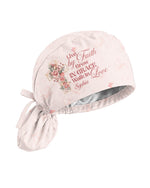 Personalized Name Live By Faith Grow In Grace Walk In Love Flower Cross Christian Nurse Cap - Scrubloop