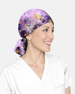 Personalized Name Nurse God's Got My Back Floral Pattern Cap - Scrubloop