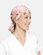 Personalized Name Nurse God's Got My Back Floral Pattern Cap - Scrubloop