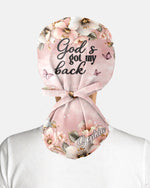 Personalized Name Nurse God's Got My Back Floral Pattern Cap - Scrubloop