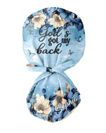 Personalized Name Nurse God's Got My Back Floral Pattern Cap - Scrubloop
