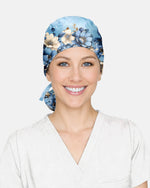Personalized Name Nurse God's Got My Back Floral Pattern Cap - Scrubloop