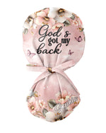 Personalized Name Nurse God's Got My Back Floral Pattern Cap - Scrubloop