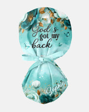 Personalized Name Nurse God's Got My Back Floral Pattern Cap