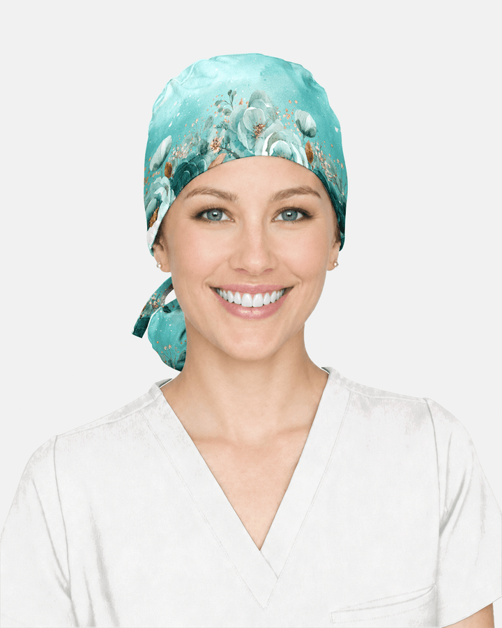 Personalized Name Nurse God's Got My Back Floral Pattern Cap