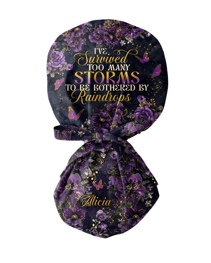 Personalized Name Nurse I've Survived Too Many Storms Cap