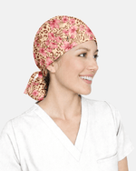 Personalized Name Nurse She Can Do All Things Through Christ Who Strengthens Her Jesus Flower Leopard Scrub Cap - Scrubloop
