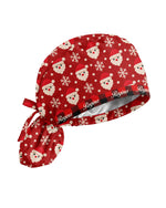 Personalized Name Santa 3D Effect Pattern Christmas Gift For Nurse Cap - Scrubloop