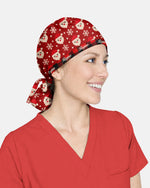 Personalized Name Santa 3D Effect Pattern Christmas Gift For Nurse Cap - Scrubloop