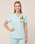 Personalized Name Santa's Favorite Nurse Christmas Gift For Nurse Top - Scrubloop