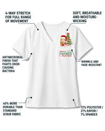 Personalized Name Santa's Favorite Nurse Christmas Gift For Nurse Top - Scrubloop